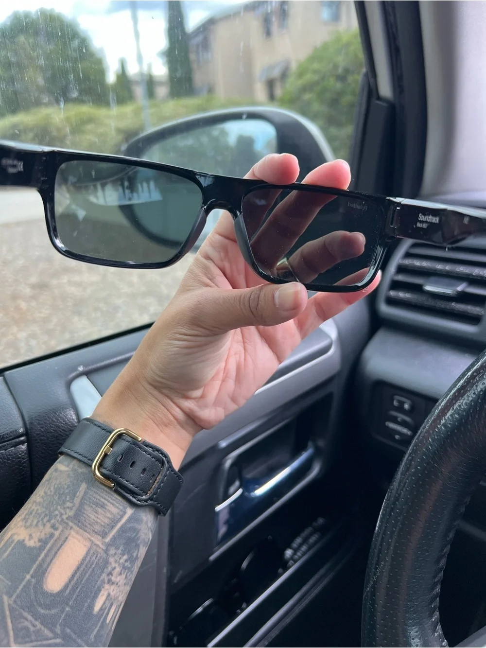 SMITH Black Men's Wrap Polarized Sunglasses